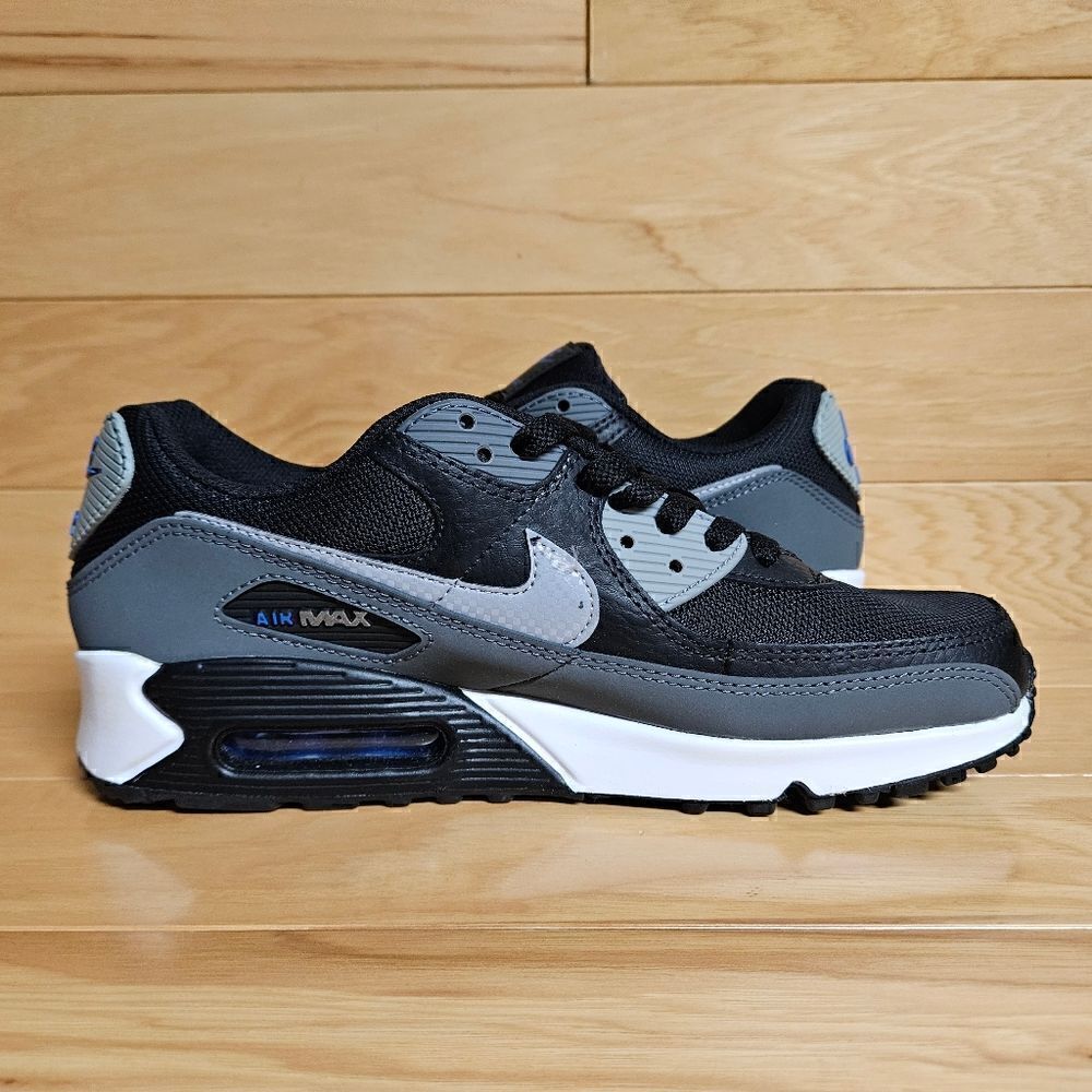 Nike Air Max 90 Black Reflective Silver Iron Grey Mens Running Shoe DM9102-002 - Picture 7 of 12